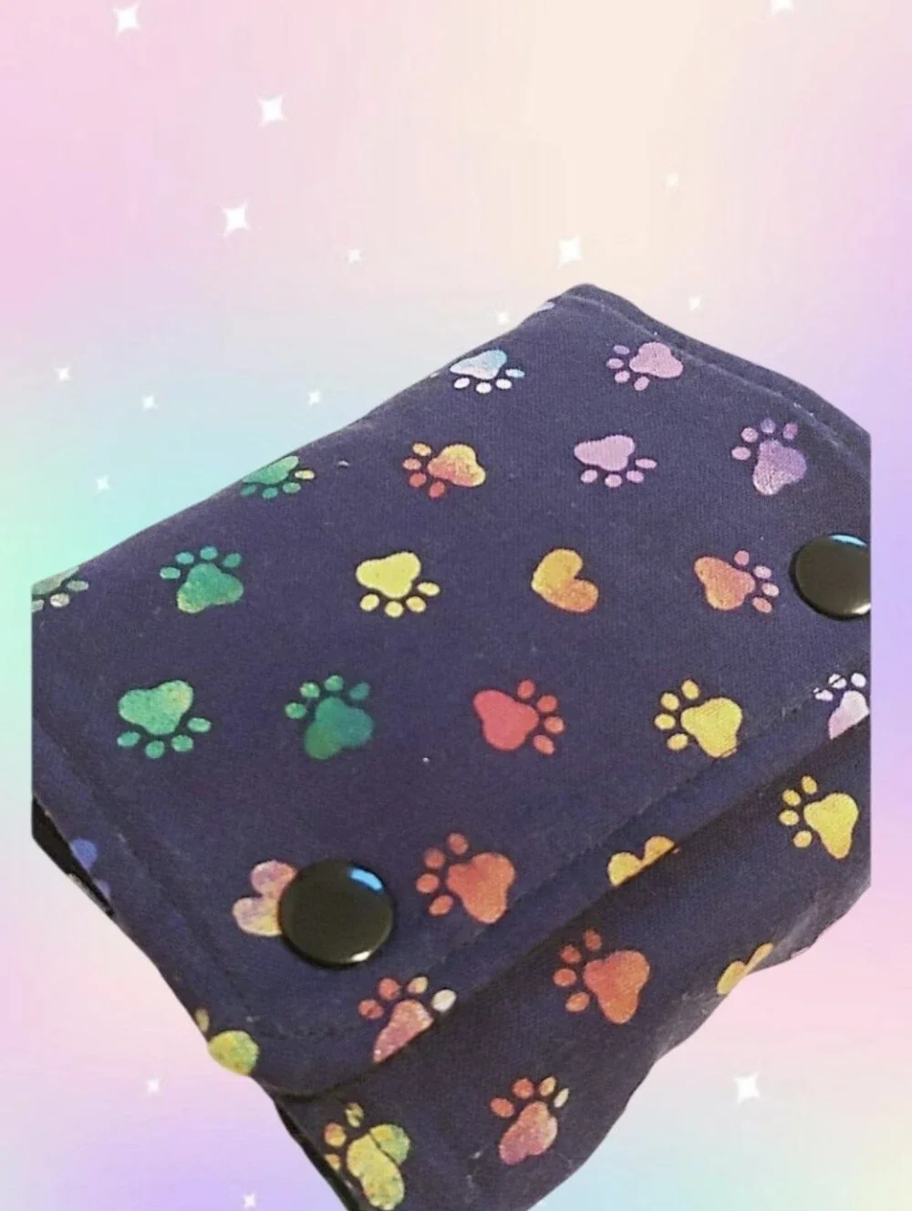 Essential Oil Roller Bottle Wallet - Rainbow Paw Prints